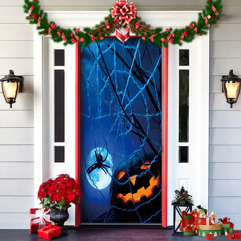 Christmas Door Cover Decoration with Background Cloth