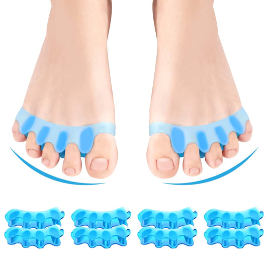 8 PCS Professional Toe Separators. Juzure Silicone Toe Spacers to Correct Bunions and Restore Toes to Their Original Shape for Women Men. Toe Correctors/Toe Straightener/Toe Stretcher/Toe Spacers